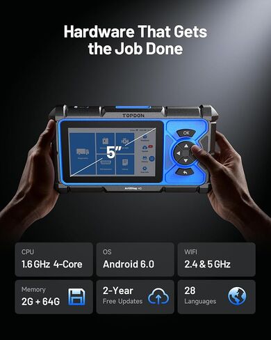 TOPDON ArtiDiag HD Heavy Duty Truck Scanner, Diesel Diagnostic Tool, Full System Truck Scanner for Cummins Detroit MaxxForce, 10 Reset Service, DPF Regen, Speed Limit Adjust Reset, 2 Years Free Update in Saudi Arabia