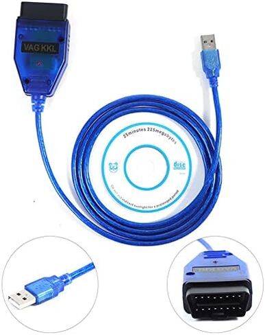 كابل تشخيص Outzone VAG409.1 USB Obd2 وماسح ضوئي لشركة فولكس فاجن وأودي وسكودا والمقعد | VCDS متوافق مع شريحة CH340 المستقرة | ترميز وحدة التحكم الإلكترونية، وقارئ رمز الخطأ للمركبات غير التابعة لحافلات ما قبل عام 2008 in Kuwait
