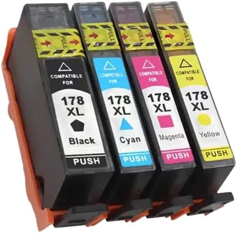 خرطوشة حبر متوافقة لـ 178XL للطابعة B109 B110 B210 C309 C310 C410 D5463 D5460 D5468 (4 ألوان) in Saudi Arabia