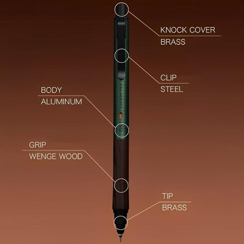 Uni Kuru Toga Wood, 0.5mm Mechanical Pencil, Auto Lead Rotation, Wooden Grip and Metal Body, Steel Grey (M5KW1P.23) in Saudi Arabia