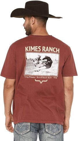 Kimes Ranch Men's Dark Red Waspy Tee Shirt in Saudi Arabia