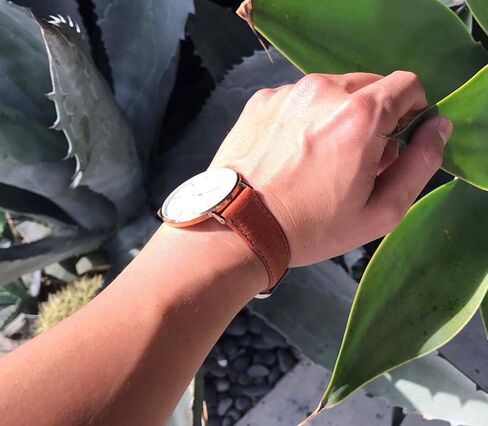 NewLife 22mm Genuine Leather Watchband | Tan, Lightly Padded, Smooth Replacement Watchstrap that brings to Any Watch (Men’s Standard Length) in Saudi Arabia