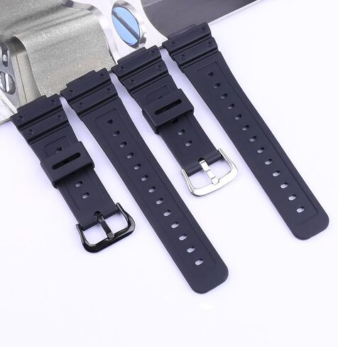 Men's Resin Watch Band Compatible with Casio 10512401 DW-5600 GWM-5610 DWE-5600 GM-5600 GW-B5600 DW-D5500 DW-5305 Outdoor Sports Rubber Watch Strap Bracelet in Saudi Arabia