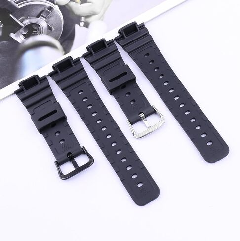 Men's Resin Watch Band Compatible with Casio 10512401 DW-5600 GWM-5610 DWE-5600 GM-5600 GW-B5600 DW-D5500 DW-5305 Outdoor Sports Rubber Watch Strap Bracelet in Saudi Arabia