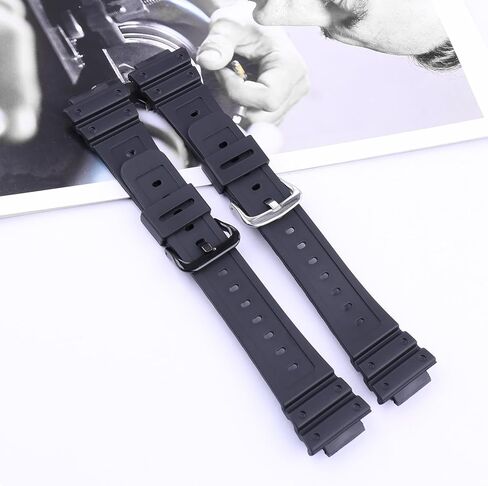 Men's Resin Watch Band Compatible with Casio 10512401 DW-5600 GWM-5610 DWE-5600 GM-5600 GW-B5600 DW-D5500 DW-5305 Outdoor Sports Rubber Watch Strap Bracelet in Saudi Arabia