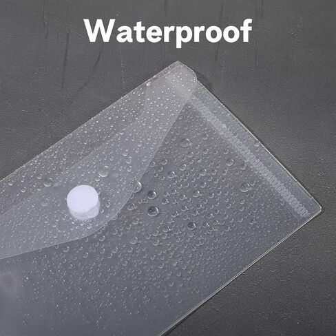 10 Pack Plastic Envelopes With Snap Closure 3 x 5 In Envelopes Stamp and Die Storage Pockets Coupon Receipt Storage Holder Waterproof Sticker Organizer Photo Storages Folders in Saudi Arabia