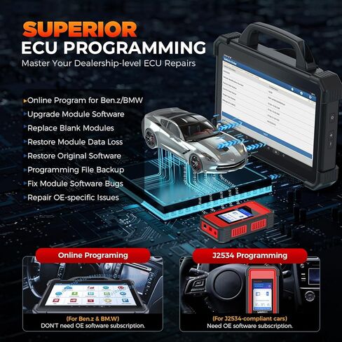 Launch X431 PADVII Elite, 2026 Full Function Diagnostic Scanner, J2534 J2534 Protocol, HD Trucks, EVs, Topology Map, 60+Service,Online Coding, Bidirectional Scan Tool, in Saudi Arabia