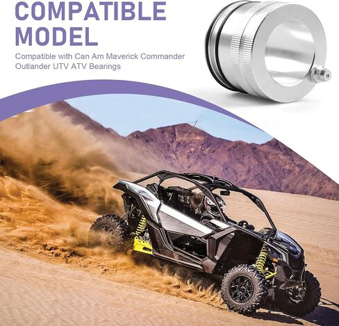 Wheel Bearing Greaser Tool, 35mm Front & Rear Bearings Greaser Accessories, Alloy O-ring Sealing Design, Compatible with Polaris UTV ATV (Silver) in Saudi Arabia