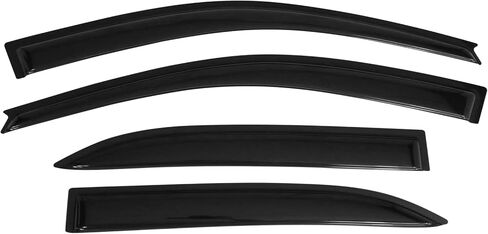 FREEMOTOR802 Tape-on Window Deflectors Compatible with 2003-2008 Toyota Corolla, Rain Guards Side Window Visors Wind Deflectors Vent Visors Slim Style Smoke Tinted Acrylic 4 Pieces in Saudi Arabia