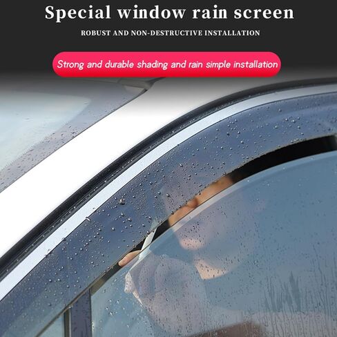 Window Visors Compatible with Kia Sonet MK1-QY 2020-2025 Exterior Car Accessories, Tape-on Side Window Deflectors Extra Durable Vent Shade Visor Rain Guards in Saudi Arabia