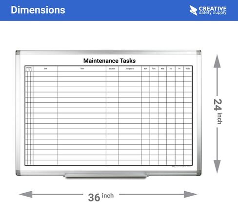 Maintenance Tasks Whiteboard 36"x 24" in Kuwait