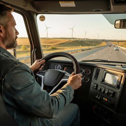 غطاء عجلة القيادة مقاس 18 بوصة، غطاء عجلة سيارة جلدي مع مقبض مانع للانزلاق مريح ومسامي للرجال والنساء in Kuwait