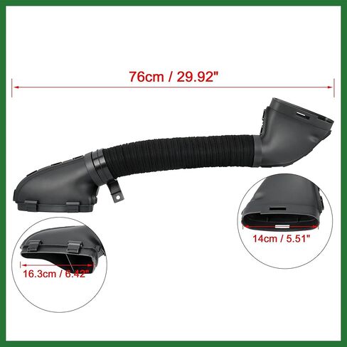 Motoforti 2710900382 أنبوب خرطوم دخول الهواء للسيارة لمرسيدس بنز C230 2003-2005 أسود طويل الأمد in Saudi Arabia