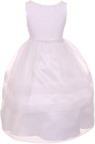 فستان فتاة الزهور لحفلات الزفاف من BNY Corner Corner فساتين أنيقة باللونين الأبيض والعاجي in Kuwait