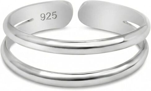 925 Sterling Silver Swimming Dolphins Toe Ring/Knuckle Ring - Small Adjustable Handmade by MiYa Jewelry creations in Saudi Arabia
