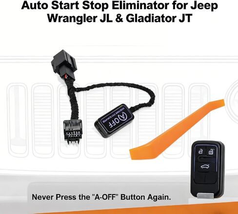 مزيل إيقاف التشغيل التلقائي من GrandEast لسيارة Jeep Wrangler JL JLU 2018-2026 & Gladiator JT 2020-2026 - التوصيل والتشغيل، سهل التركيب، يعطل الإيقاف/البدء التلقائي بشكل دائم (ليس لـ 4XE) in Kuwait