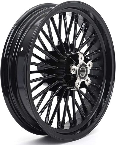 TOFR 16 "x 3.5" إطارات العجلات الخلفية الأمامية باللون الأسود اللامع 36 فات كينغ المتحدث لايحتاج لـ Harley Sportster X48 Forty-Eight XL1200X 2010-2020 2011 2012 2013 2014 2015 2016 2017 2018 2019 in Saudi Arabia
