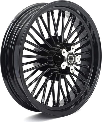 TOFR 16 "x 3.5" إطارات العجلات الخلفية الأمامية باللون الأسود اللامع 36 فات كينغ المتحدث لايحتاج لـ Harley Sportster X48 Forty-Eight XL1200X 2010-2020 2011 2012 2013 2014 2015 2016 2017 2018 2019 in Saudi Arabia