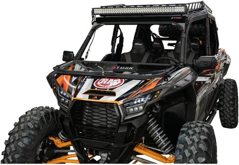 TUSK UTV Folding Glass Windshield with Windshield Wiper for Kawasaki Teryx KRX 1000 2020-2024 in Saudi Arabia