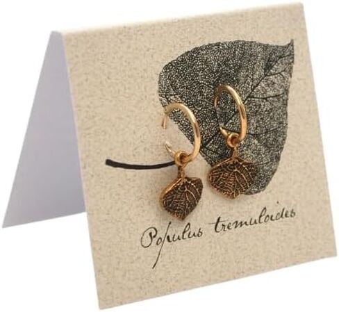 Aspen Leaves Hoop Earrings - gold in Saudi Arabia