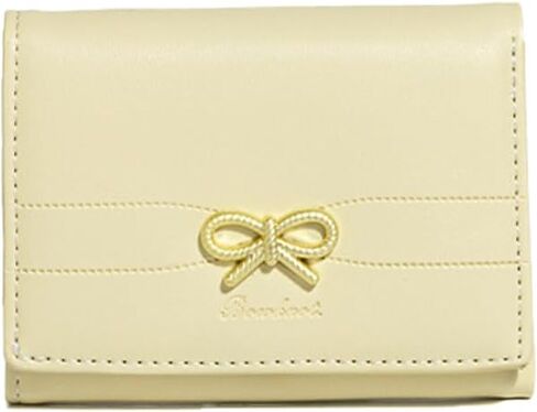 Cute Coquette Bow Genuine Leather Wallet for Women Small ID Credit Card Holder (Purple) in Saudi Arabia