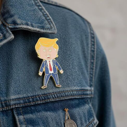 سعيد ترامب دبوس، Trumps الوجه المينا التلبيب شعار التلبيب سبيكة زر دبابيس لحقيبة الظهر قبعة أكياس سترة معطف شارة بيان هدية مجوهرات in Kuwait