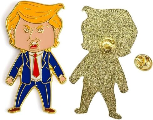 سعيد ترامب دبوس، Trumps الوجه المينا التلبيب شعار التلبيب سبيكة زر دبابيس لحقيبة الظهر قبعة أكياس سترة معطف شارة بيان هدية مجوهرات in Kuwait