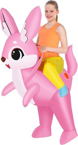 زي ثعلب قابل للنفخ من M MH ZONE للأطفال أثناء الركوب على بدلة تنكرية مضحكة للهالوين in Kuwait