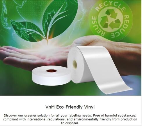 شريط فينيل صديق للبيئة VNMWT-3508 مقاس 2 بوصة - VnM4-150' Roll 1 بوصة - أبيض in Kuwait