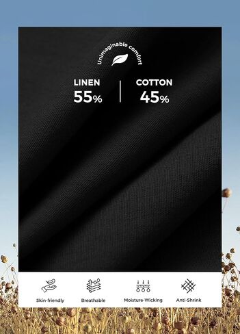 سروال كتان نسائي واسع الساق أنيق كاجوال للشاطئ سروال كتان صيفي بجيوب 29 بوصة 31 بوصة in Kuwait