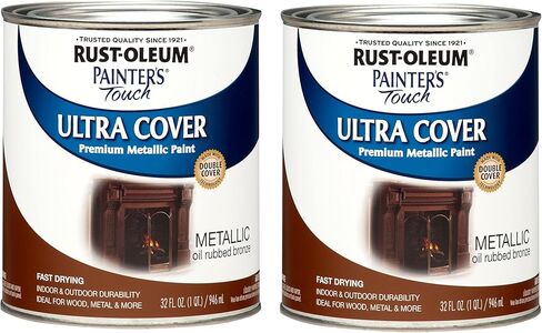 فرشاة لمس للرسام على الطلاء من Rust-Oleum 254101، 1 كوارت (عبوة من 1)، برونز معدني مطلي بالزيت، 32 أونصة سائلة in Kuwait