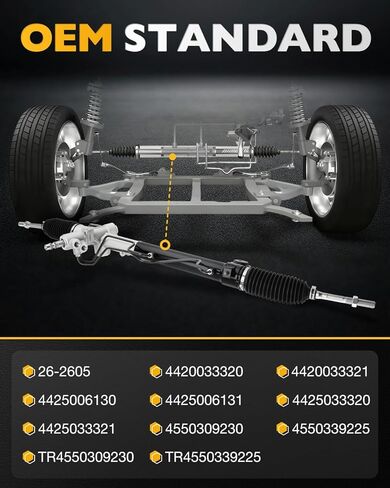 مجموعة رف التوجيه وترس كهربائي، متوافقة مع 2002-2006 Toyota Camry 2.4 3.0 3.3 L، مجموعة رف تروس التوجيه الهيدروليكي، استبدال # 26-2605، TR4550339225، 4420033320 in Saudi Arabia