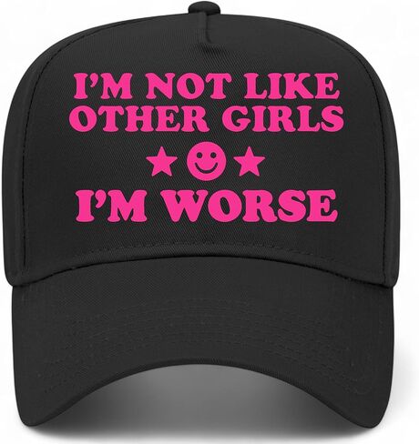 I'm Not Like Other Girls I'm Worse Hat | Premium Adjustable Snapback Baseball Vintage Trucker Hat for Men & Women in Saudi Arabia