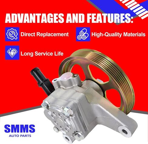 SMMS 21-5442 Power Steering Pump with Pulley for Honda Pilot Odyssey for Acura MDX 2005-2013, 3.5L 3.7L, Assist Pump Assembly Replaces OE 56110RGL305, 56110RGLA01 in Saudi Arabia