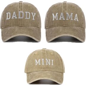 3 Pcs Parent-Child Baseball Hat Adjustable Daddy Mama Mini Daughter Son Baseball Cap Embroidered Matching Family Hat in Saudi Arabia