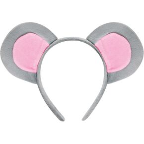 Mouse Costume Ears-Headband Accessories Set : Standing Up Grey and Pink Ears Headband Mouse Halloween Accessories Set - for Toddlers and Kids in Saudi Arabia