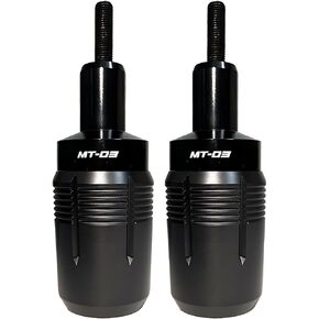 مزلقات إطار سوداء أنيقة تناسب Yamaha MT-03 MT03 (2014-2025) - واقي من تحطم الدراجة النارية بدون قطع، محرك ألومنيوم CNC ضد السقوط in Kuwait