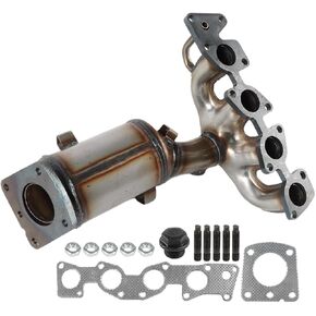 Front Exhaust Manifold Catalytic Converter Compatible with Chevrolet Spark 2013 2014 2015 1.2L, Direct Fit Catalytic Convertor Replacement Parts in Kuwait