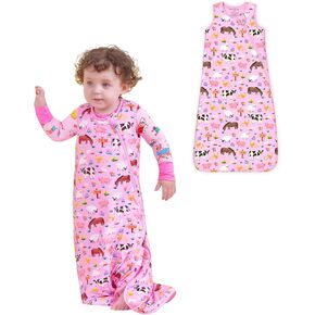 Rayon Made from bamboo viscose Sleep Sacks 6-18 Months 1.0 Tog Soft Toddler Sleeping Sack for Babies 2-Way Zipper newborn sleep sacks in Kuwait