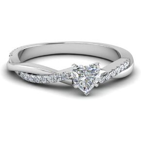 Blocaci 1-1/4 Carat (ctw) Heart Moissanite Engagement Rings for Women Name Custom Personalized 10K 14K 18k Gold Wedding in Kuwait