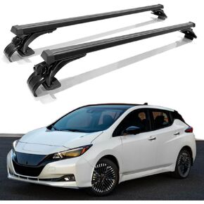 Cross Bars Roof Rack Fits for Nissan Leaf 2018-2025 Without Roof Rail Aluminum Crossbars Cargo Carrier, Black in Kuwait