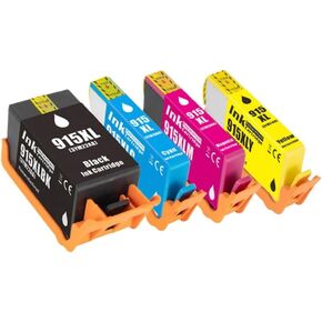 خرطوشة حبر معاد تصنيعها 915XL 919XL 915 919 XL متوافقة مع طابعات OfficeJet Pro 8010 8023 8025 8022 (4 ألوان) in Kuwait