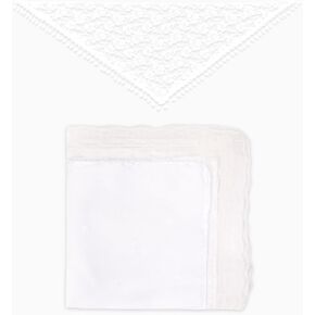 25in Lap Scarf For Women Church With Lace Lap,Lap Cloth,Veils For Women Catholic,Lace Head Coverings For Weddings(White) in Saudi Arabia