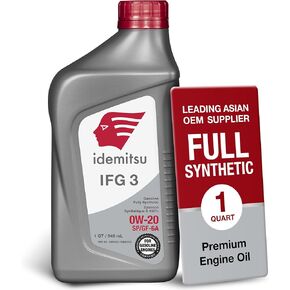 زيت محرك اصطناعي كامل Idemitsu IFG3 0W-20 SP/GF-7A - 5 كوارت، علبة مكونة من 4 | تم تصميمها لتحقيق أقصى قدر من الكفاءة في استهلاك الوقود وحماية المحرك in Kuwait