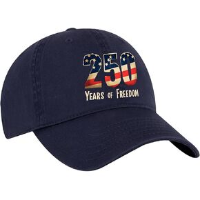 قبعة الولايات المتحدة الأمريكية للذكرى السنوية الـ 250 - صُنعت في الولايات المتحدة الأمريكية بضائع الذكرى السنوية الـ 250 - قبعة بيسبول وطنية مصنوعة من القطن الفاخر in Kuwait