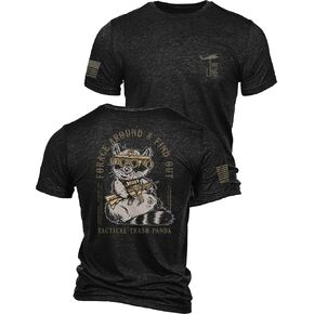 Nine Line Tactical Trash Panda T-Shirt - Funny Raccoon Military Graphic Shirt, Patriotic Veteran-Owned Apparel, Made in USA in Kuwait