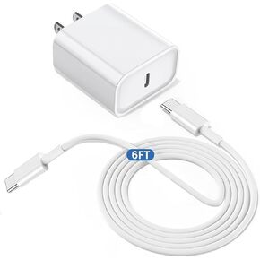 شاحن لجهاز iPad 10th، محول شاحن جداري من النوع C سريع الشحن USB C كتلة شاحن 6FT USB-C إلى C كابل لجهاز iPad Pro 12.9/11 في 2022/2021/2020/2018، iPad Air 4th/5th 10.9 بوصة، iPad Mini 6th الجنرال in Kuwait