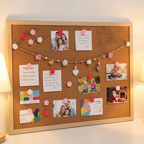 Thinp 50 Pcs Flower Push Pins, Rose Decorative Thumb Tacks Cute Push Pins for Bulletin Board Floret Thumb Tacks for Cork Board Photos Wall Feature Wall Maps Offices School or Home in Saudi Arabia