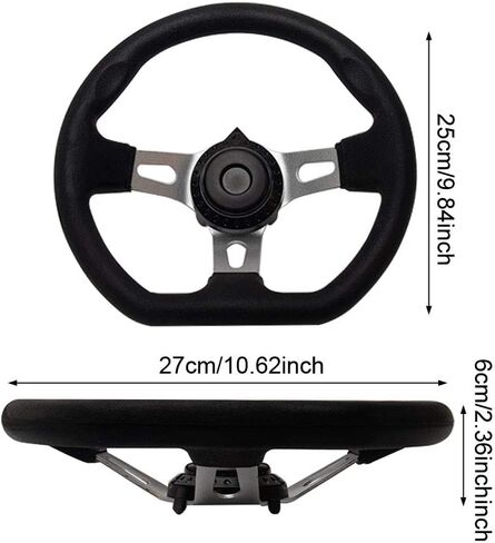 Off-Road Kart Steering Wheel, 270mm 3 Spokes Quick Release Vehicle PU Foam Interior Strong Iron Steering Wheel With Holes For Go Kart Replacement in Kuwait