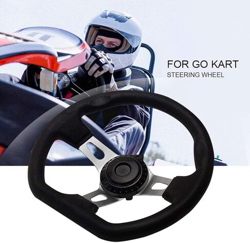 Off-Road Kart Steering Wheel, 270mm 3 Spokes Quick Release Vehicle PU Foam Interior Strong Iron Steering Wheel With Holes For Go Kart Replacement in Kuwait